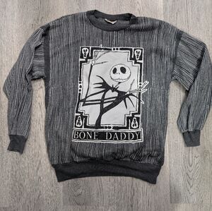 Vintage Nightmare Before Christmas "Bone Daddy" Sweater - S/M Disney